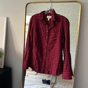 J.Crew red plaid button down boy shirt